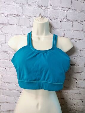 Janji Pace Teal Sports Cross Strap Sports Bra Large